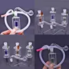Wholesale 10mm female mini Square glass hookah Smoking Glass Oil Burner dab Rigs bongs with silicone hose