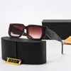 Fashion Designer Sunglasses New Large Frame Cat Eye Goggles Outdoor Beach Sunglasses Men Women 6 Colors Optional Triangle Signature2022