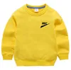 Cotton children's sweatshirt boys and girls baby spring and autumn new long-sleeved round neck solid color