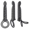 Doppia penetrazione Dildo Vibratore 10 modalità Vibratore per uomo Strap On Pene Vagina Plug Giocattoli adulti del sesso Coppie 220607