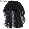 Beonlema Gonna lunga Donna Gothic Maxi Jupe Sexy Black s Mesh Goth Tutu Ladies Party Abbigliamento Halloween S-2XL 220317