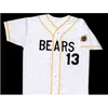 Xflsp Bad News Bears Movie Jersey Button Down White 100% Stitched Custom Baseball Jerseys Any Name Number Vintage Jersey Wholesale