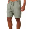 Printemps Eté Poches décontractées Pantalons Shorts Boutons courts hommes Bodybuilding Shorts pour hommes Short de course en coton et lin Bermudas 220627