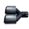 1PC 63MM IN 89MM OUT Dual Carbon Fiber Stainless Steel Exhaust Pipe Muffler Matt Black Exhaust Tip With Remus Logo