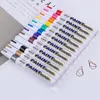 12 Colors Painting Pen Plastic Watercolor Pens Student Doodle Fine Arts Pen DIY Hand Account Highlighters Writing Stationery BH6595 TYJ