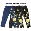 Fashion Sun Star Printed Pants Jeans Women Autumn Black High Waist Young Girls Chic Denim Trousers Woman Cool Boyfriends 220402