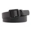 Bälten Fashion Square Buckle Needle Punch-Free Decorative Belt All-Match Solid Color Ladies Bara Body Pu BS1016 Beltts