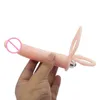 Sex toys masager Penis Husband and Wife Resonance Men's Wear Massager Two Pronged Approach ZKD3