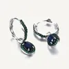 Stud GEM'S balet Design dyfuzja Sapphire Brambles zestawy kolczyków z kamieniami szlachetnymi dla kobiet solidna 925 srebro luksusowy latawiec EarringStud