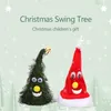 6 Inch Christmas Singing Santa Hat Hats Kids Xmas Adults Swing Tree Cap Ornaments for Xmas Party Accessories Christmas Toy 201006