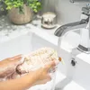 3 stijl exfoliërende netzakken etui voor douche body massage scrubber natuurlijke organische ramee zeepzak sisal saver loofah hydraterende bad spa schuimend met trekkoord