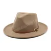 Chapeau Fedora pour hommes et femmes, chapeau à large bord, casquette de Jazz, automne et hiver, accessoires de mode
