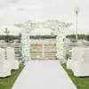 European Square Design Wedding Decoration Cherry Blossoms Arch Door Artificial Flowers With Metal Shelf For Party Stage Backdrop Arrangement