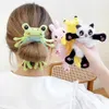 Fascia per capelli in peluche Accessori elastici Nuova donna Ragazza Bambini Simpatico orsacchiotto Rana Gatto Coniglio Giocattolo Corda Cravatte in gomma Scrunchies animali