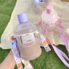 Bouteilles d'eau kawaii ours seau en plastique bouteille d'eau créative mignon shaker gourde gourde dessin animé tasses de consommation pour les enfants enfants 630 ml