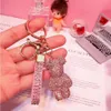 Fancy Strass Afinestone Diamond Bear Bear Animal Caumbain Кожаный ремешок для сети цепочка подвеска для сети цепочка