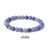 Charm Bracelets 8mm Natural Blue Stone Stretch Bracelet Yoga Chakra Healing Women Men BraceletsCharm