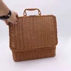 Handmade Rattan Woven Storage Case Makeup Travel Picnic Luggage Basket Holder Suitcase Sundries Organizer Box Vintage Portable Y220524