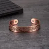 Bangle Viking Magnetyczna Bransoletka Miedziana Męska męska Vegvisir Regulowana energia Korzyści energetyczne