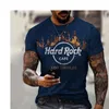 Summer Hard Rock 3d Polo Shirt Vortex Men T-shirt Fashion O-neck Casual Short Sleeve Harajuku Hip Hop Trend Oversized