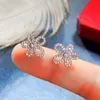 Stud Modeabele moderne stijl Flower oorbellen voor vrouwen glinsteren CZ Accessoires Bruiloft Trendy verse sieraden Groothandel Kirs22