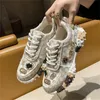 2022 Lyxmärke Män Kvinnor Chunky Sneakers Skor Tjockbottnad Plattform Vulkanisera Skor Mode Andas Casual Walking Sko för Kvinna Kvinna