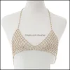 Cadeias de barriga Cadeia corporal sexy com strass arborizando j￳ias de j￳ias de luxo para ornamentos decora￧￣o de joias femininas bdesybag dhwpe