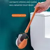 Silicone Toilet Brush Flexible Head Commode Automatic Opening Closing Cleaning No Dead Corner Bathroom Accessories 220511