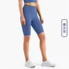 Lu-113 Yoga Capris Show Thin High midja Hip Lifting Peach Pants Running Fitness Shorts Women Gym Leggings