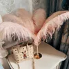 Luxe bruiloft tafel centerpieces decor kristallen glazen kandelaar feather rack vaas voor feestbanket DIY decoratie benodigdheden