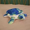 Fyllda djur plysch ny härlig 35 cm söt färgglada stora havssköldpaddor fyllda leksakskastkudde