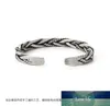 Armreif Twist Weave S925 Silber Armband Männer und Frauen Retro Persönlichkeit Thai Silber Original Nische Design Manschette Armbänder