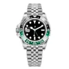 Montre homme Sprite haute qualité virage à gauche vert cercle noir automatique 41 mm bracelet en acier inoxydable lumineux étanche montres