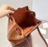 Designer Cattlehide Bucket Bag Soft Women Single-Shoulder Bags Handbags Fashion Luxury Lichee Leather Drawstring Handbag Messenger Crossbody Wallet