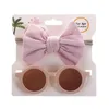 Saç Aksesuarları Çocuk Güneş Gözlüğü Kafa Bandı Set Kız Kızlar Toddler Head Bands Bebek Kavşağı Doğum Pogerya Propshair