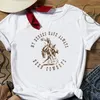 Camiseta feminina rodeo cowgirl slogan camise