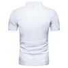 Été décontracté mince Streetwear mode Patchwork à manches courtes t-shirt col rabattu Polo hommes vêtements 220702