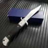 En yeni yatay otomatik taktik katlanır bıçak 60HRC D2 Blade Ebony Ahşap Tutsal Taktik Kamp Av Pocket Bıçakları EDC AK47 ARAÇLAR