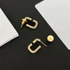 Designer Hoop Boucles D'oreilles Stud Bijoux De Mode Pour Femmes De Luxe Diamant Boucle D'oreille Or Hommes Cerceaux Boucle D'oreille Bijoux Lettre Oreille Goujons 2203301D