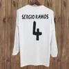 01 02 Maillots de football rétro à manches longues pour hommes 16 17 18 RAUL RoNAldO ZIDANE BENZEMA SERGIO RAMOS Uniformes de chemises de football