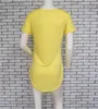 プラスサイズの女性ティートップ半袖コットンチュニックTシャツルーズカジュアルオネックロングTシャツカミゼタスミュージャーポレラミュージャーフリーシップ