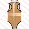 Fashion Kid Swimwear One Piece Bikini Zipper Design Swimsuit For Children Plaid Logo Kids Bathing Suit3819325