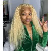 Кружевные парики 613 Blonde Curly Curly Wig Hair Phig Full Transparent HD Deep Wave Frontal Brazilian Pre -Prucked Front Water Tobi22440878023385611