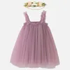 LZH Summer Baby Girls Sukienki na swobodny kwiatowy tutu księżniczka niemowlę 1. urodziny urodzone ubrania 220426