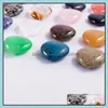 Pierre Lâche Perles Bijoux 25Mm Amour Coeurs Cristal Naturel Artisanat Ornements Quartz Cristaux De Guérison Énergie Reiki Gem Salon Dhx5U