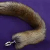 Erotica Anal Toys 78cm Super Long Fox Tail Plug Faux Fur Metal Butt Cosplay Role Adult Novelty Beads Sex for Man Women 220507