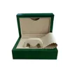 Rolex Box U1 Scatole misteriose di alta qualità scatole di orologi verdi Certificati di carta di carta Orologi da uomo Orologi Originali Accessorio regalo298M