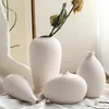Białe wazony dekoracja salonu wystrój domu wystrój pokoju ceramika i wazony porcelanowe na sztuczne kwiaty dekoracyjne figurki 220809