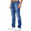 Proste dżinsy Mężczyźni Diod talia Jean Spring Summer Treatwear Chudy Cacial Designer Długie dżinsowe spodnie Spodnie 220718
