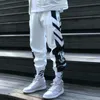 Erkek pantolon sokak kıyafeti hip hop joggers erkekler kadınlar gevşek harem ayak bileği uzunluk pantolonlar spor gündelik harajuku beyaz teknoloji giysisi Koreanmen's drak22